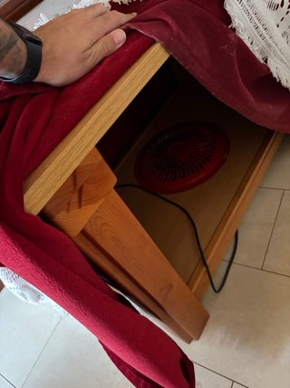 Mesa camilla con brasero y mantel