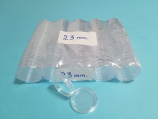 100 Cápsulas 23 mm para Monedas Nuevas