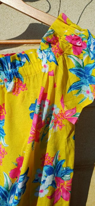 Vestido amarillo floral talla única