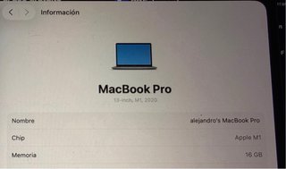 MacBook Pro Apple Plata/Gris Espacial