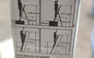 Escalera profesional aluminio 2x6 peldaños