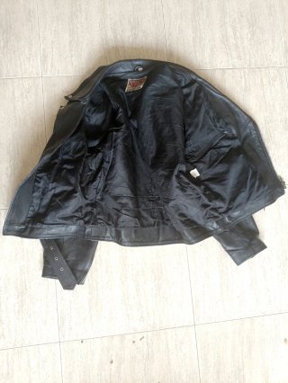 Cruzada heavy rock cuero auténtico vintage L