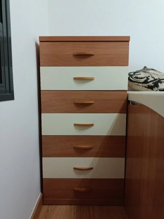 Cama nido doble madera y tela