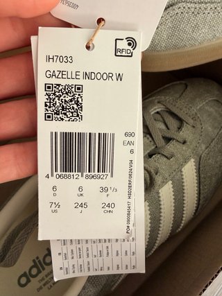 Adidas Gazelle Indoor Grises Nuevas Talla [Talla]