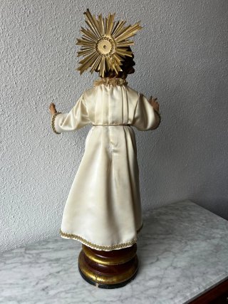 Niño Jesús madera cap y pota