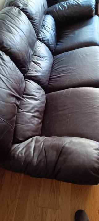 Sofá reclinable de cuero