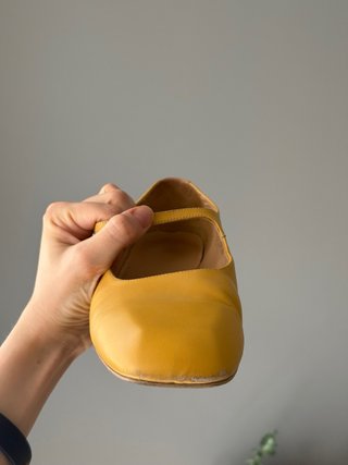 Zapatos planos de piel con tira mary jane