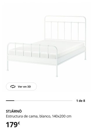 Estructura Cama Ikea Stjärnö Blanca