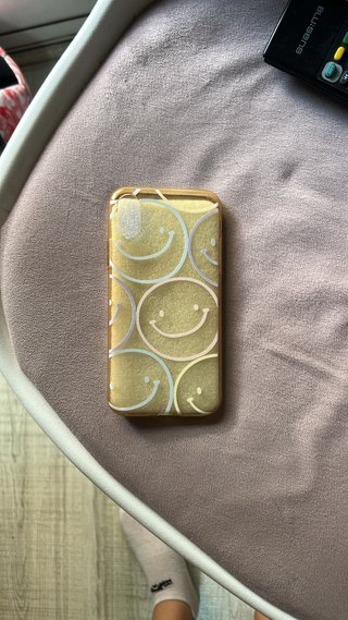 Funda iPhone X Smiley Dorada