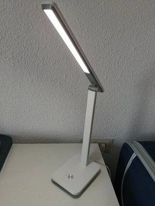 Lámpara Escritorio LED Aigostar Plata/Blanco