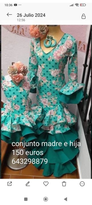 Conjunto madre e hija flamenca
