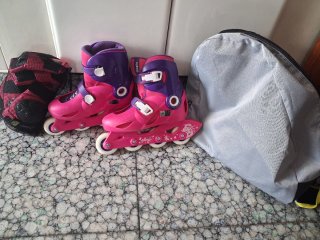 Patines Infantiles con protecciones y bolsa T32-34