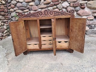 Armario Muñecas Madera Antiguo Años 40