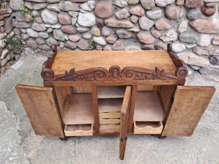 Armario Muñecas Madera Antiguo Años 40