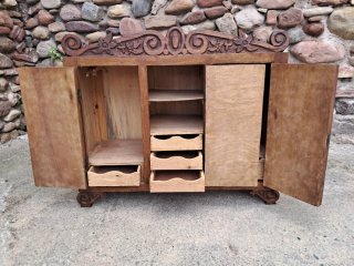Armario Muñecas Madera Antiguo Años 40
