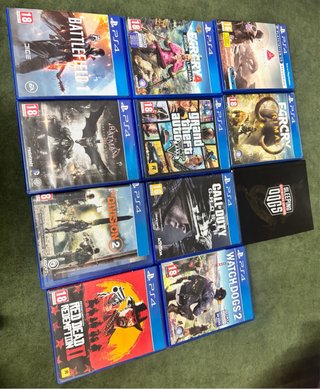 Lote 10 Juegos PS4: Far Cry, GTA V, Call of Duty,