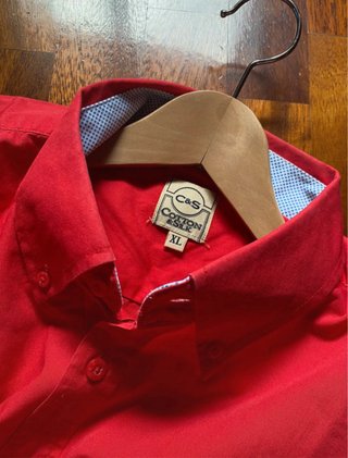 Camicia uomo Cotton & Silk rossa XL