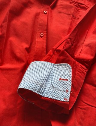 Camicia uomo Cotton & Silk rossa XL