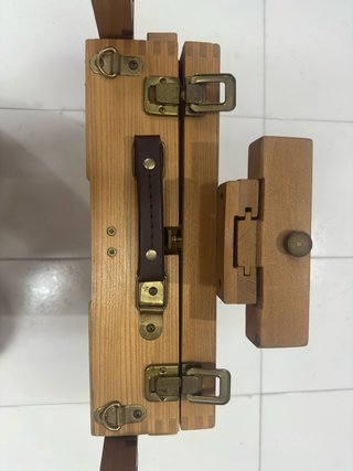 caballete integrado con caja de madera arte dibujo