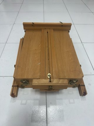 caballete integrado con caja de madera arte dibujo