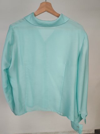 Blusa / Camisa Verde Agua Turquesa Sintesis