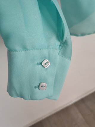 Blusa / Camisa Verde Agua Turquesa Sintesis