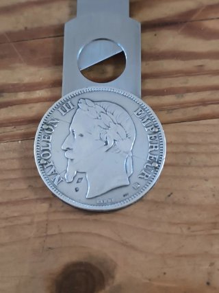 Cortapuros ELOI PERNET 5 Francos 1868 plata 800