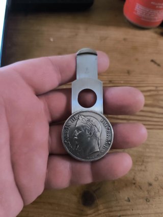 Cortapuros ELOI PERNET 5 Francos 1868 plata 800