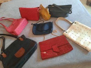 Lote de 8 bolsos vintage diferentes