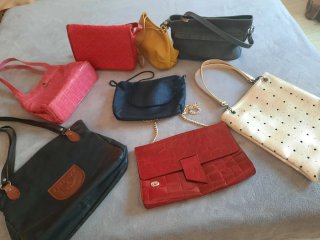 Lote de 8 bolsos vintage diferentes