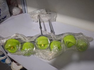 Lámpara colgante cristal verde