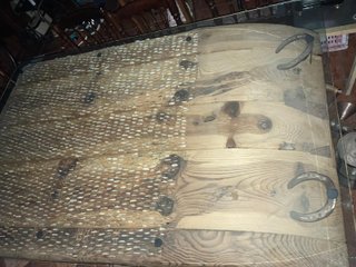 MESA CRISTAL SOBRE TRILLO DE LABRANZA + 10 SILLAS