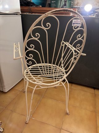 Silla de forja para jardín REGALO COJINES