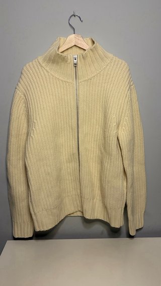 Chaqueta Zara Beige/Amarilla Cremallera