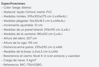 Carpa Plegable 6x3m con Tiras Reflectantes