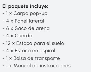Carpa Plegable 6x3m con Tiras Reflectantes