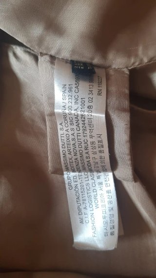 Gabardina Massimo Dutti Beige Talla M