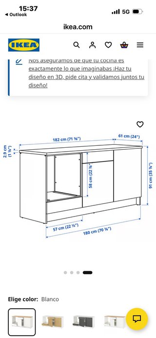 Mueble de cocina IKEA blanco