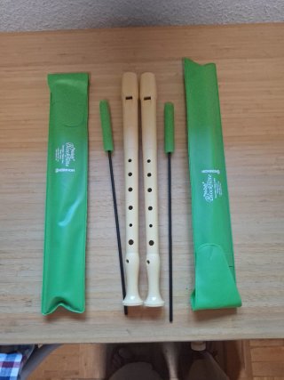 2 Flautas Hohner Melody Black/White