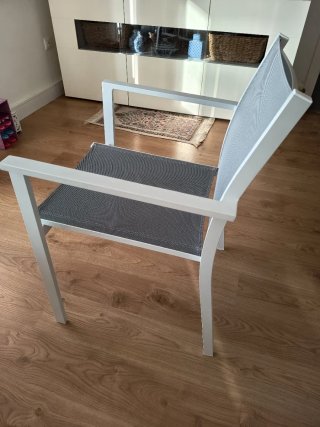 Sillones de terraza apilables (3 unidades)