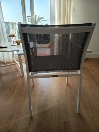Sillones de terraza apilables (3 unidades)
