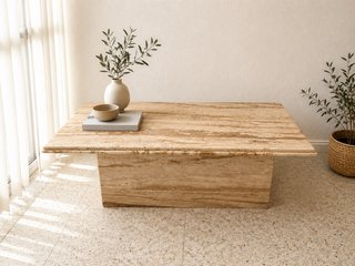 Mesa de mármol Macael Beige/Marrón