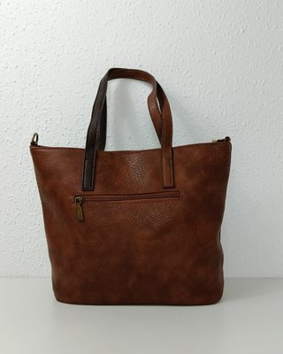 Bolso Piel Antelina Tricolor Bandolera