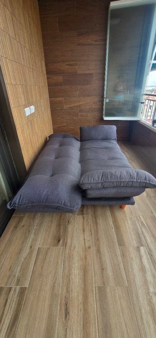 Sofá Cama Gris Tela NUEVO