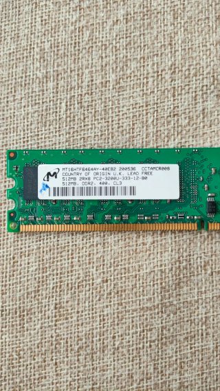 Memoria RAM Micron 512MB DDR2 400MHz PC2-3200U DIM