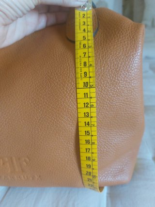 Bolso de mano Farrutx piel marrón/naranja