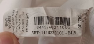 Camisa Álavaro Moreno Algodón Manga Larga Talla 40