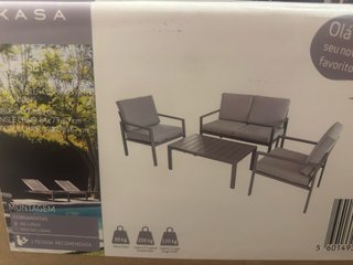 Conjunto Salón Metal Cojines marca Kasa.