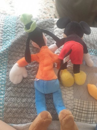 Peluche Mickey Mouse y Goofy