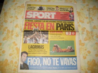 Periódicos Real Madrid Éxitos Deportivos